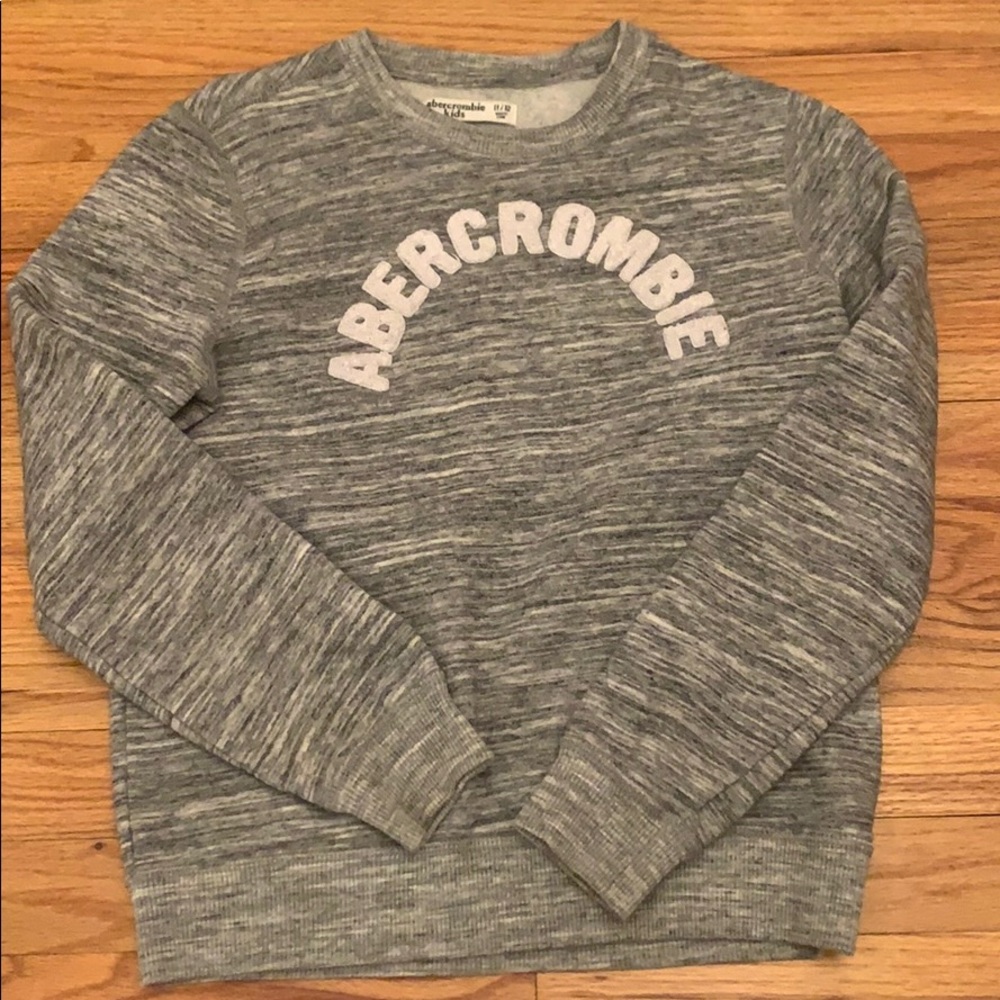 Abercrombie kids grey and white pullover